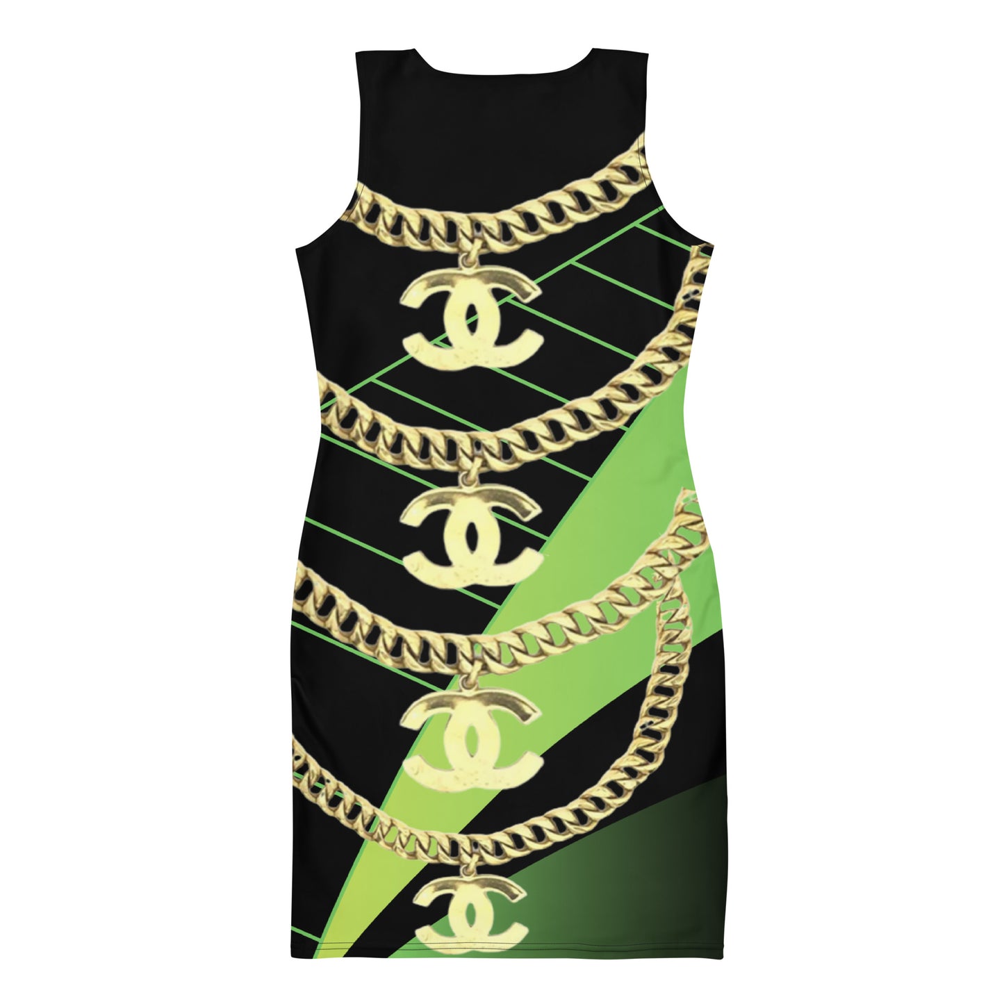 Lime Block Body Dress