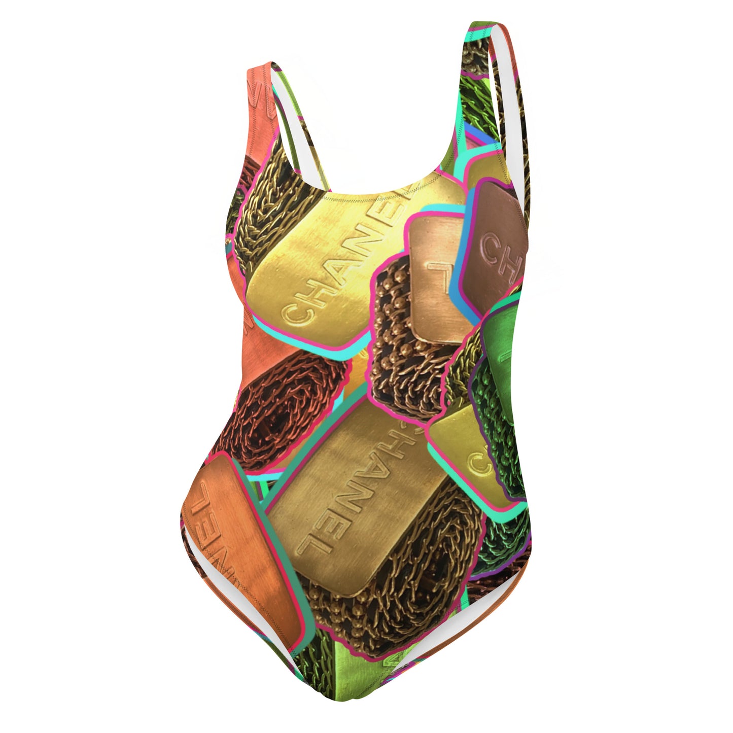 Neon Blocks Bodysuit/Swimsuit