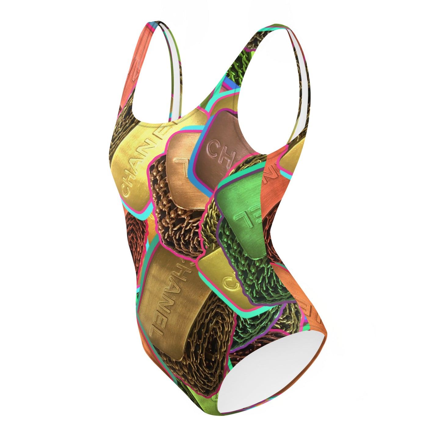 Neon Blocks Bodysuit/Swimsuit