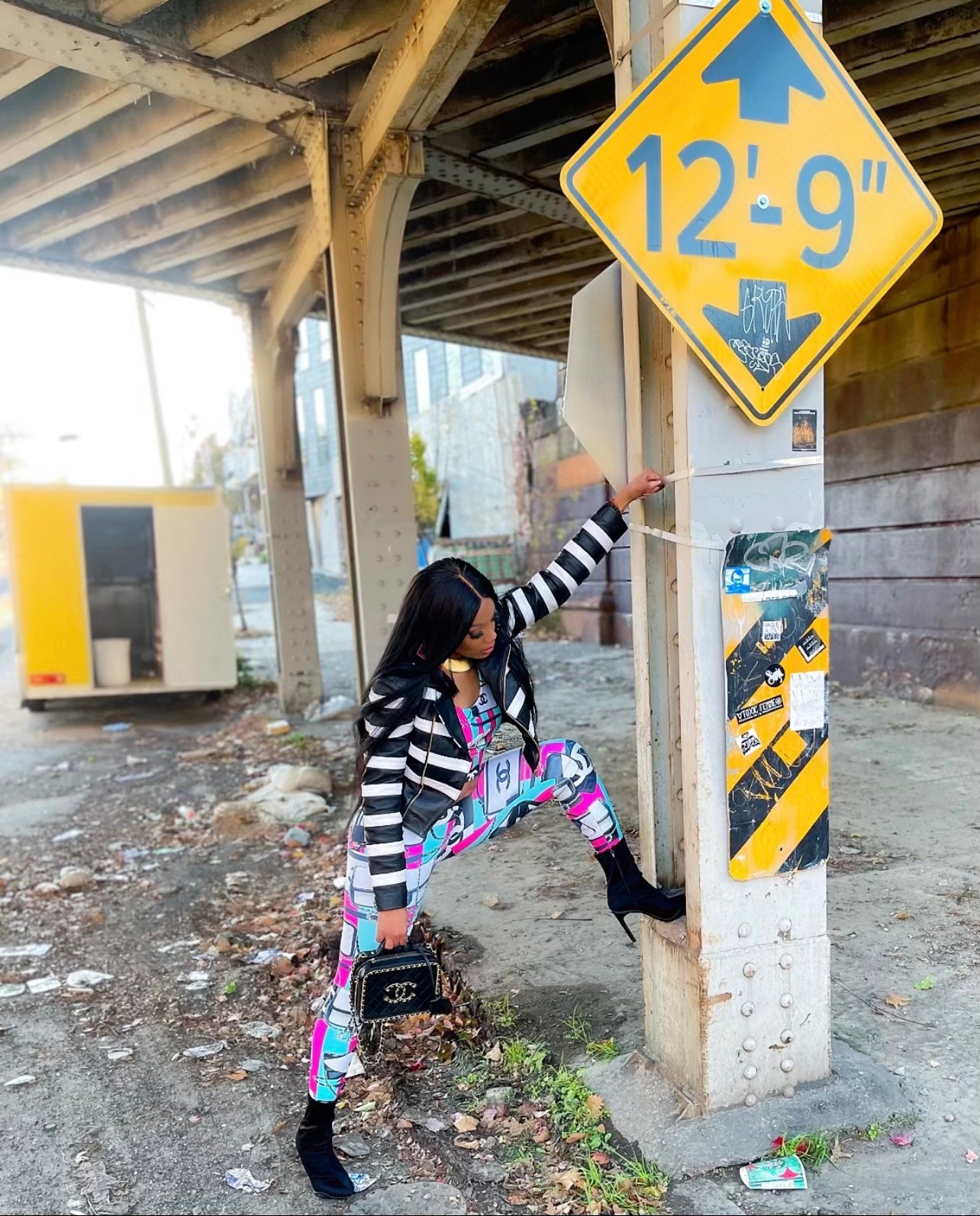 Stripe Collage Leggings